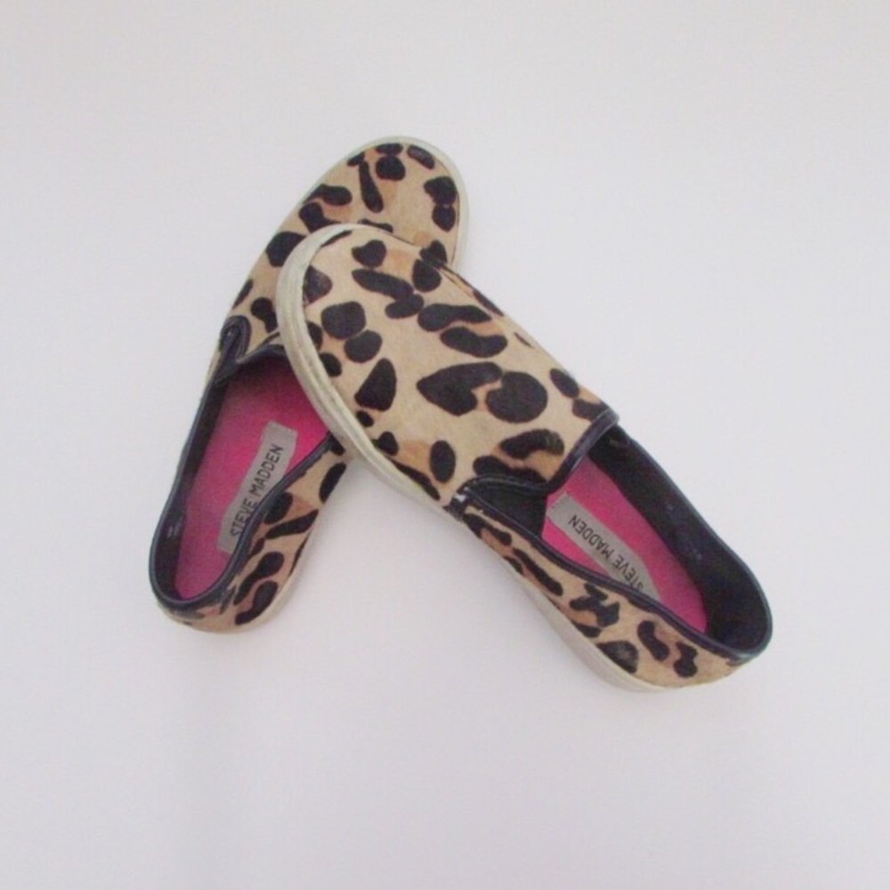 Steve Madden Size Girls 4 Leopard Print Gills- L - Picture 2 of 5